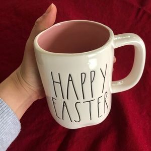 RAE DUNN PINK HAPPY EASTER MUG and amour bowl